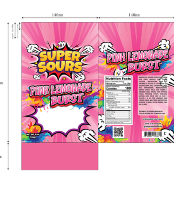 BAG Super Sours Pink Lemonade Gushis 6oz-01