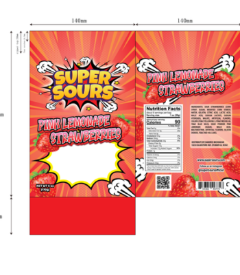 BAG Super Sours Pink Lemonade Strawberries 6oz-01